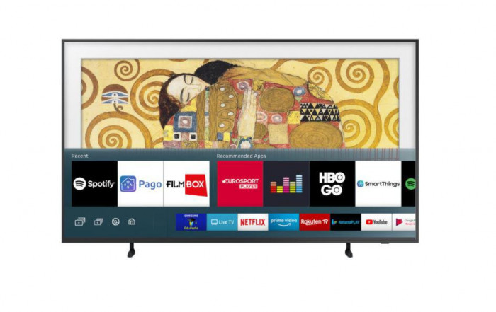 Televizor, Samsung, The Frame, QE55LS03AAUXXH, 2021, 138CM, QLED, Smart TV, 4K, Negru, Plat, Tizen, Mirroring iOS, Android, Neo Quantum Processor 4K,