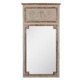 Cumpara ieftin Oglinda perete lemn bej auriu vintage 80x5x158 cm