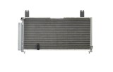 Condensator AC Suzuki Liana 2007; motor 1.3, 1.4 DDiS, 1.6, 1.8, dimensiuni [mm]: 683x323x16, uscator integrat, iesire 10,1mm, intrare 15,5mm;