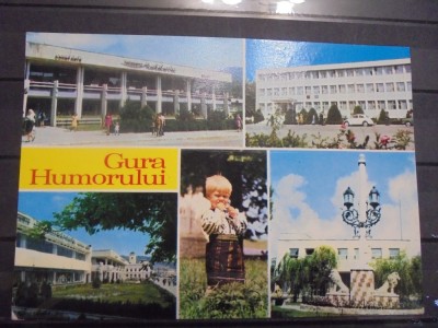 R.S.R - GURA HUMORULUI - 5 POZE DIN ORAS - 1981 - CIRCULTA, TIMBRATA - foto