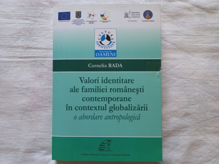 CORNELIA RADA- VALORI IDENTITARE ALE FAMILIEI ROMANESTI CONTEMPORANE IN CONTEXT