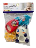 Set jucarii bebelusi zornaitoare colorate cu sunete si forme diferite