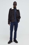 Levi&#039;s pantaloni de bumbac culoarea albastru marin, drept
