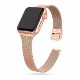 Curea Tech-Protect Thin Milanese pentru Apple Watch 4/5/6/7/8/9/SE (38/40/41 mm) Auriu
