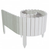 Cumpara ieftin Gard de gradina decorativ din lemn, alb,&nbsp;200x30 cm, Artool