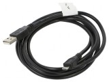 Cablu USB 2.0 A la micro B aurit 1,8m negru