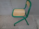 Scaun gradinita pentru copii, din lemn si metal, 29 cm***