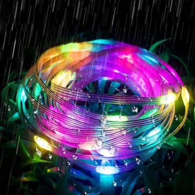 Banda LED inteligenta 2W/m 5V cu telecomanda, control muzical, bluetooth, aplicatie USB, 10m RGB+IC IP68 Breckner Germany foto