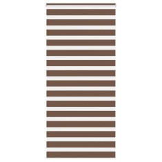 vidaXL Jaluzea tip zebra maro lățime țesătură 105,9 cm poliester