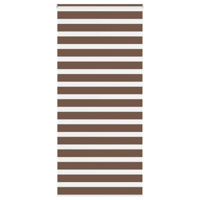 Jaluzea tip zebra maro lățime țesătură 105,9 cm poliester