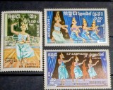 Cambodgia 1985 dansuri tradiționale serie 3v.nestampilata