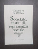 SOCIETATE, INSTITUTII, REPREZENTARI SOCIALE - ALEXANDRU MAMINA