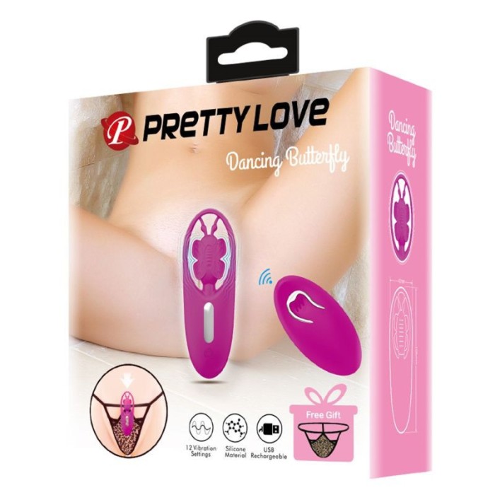 Vibrator clitoridian cu 12 moduri de vibratie PRETTY LOVE &ndash; DANCING BUTTERFLY