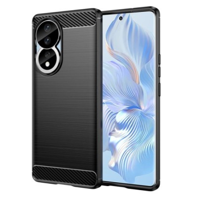 Husa pentru Honor 80 / Honor 90 - Techsuit Carbon Silicone - Black foto