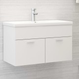 vidaXL Dulap de chiuvetă, alb, 80x38,5x46 cm, lemn prelucrat
