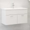 vidaXL Dulap de chiuvetă, alb, 80x38,5x46 cm, PAL