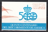 Spania 1986 - 500 de ani de la descoperirea Americii, Carnet, 2 poze, MNH, Nestampilat
