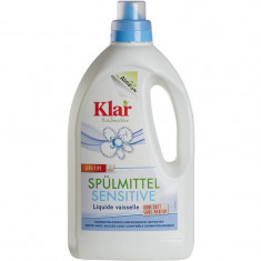 Detergent bio concentrat pentru vase, fara parfum, Klar, 1500 ml foto