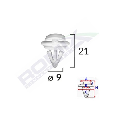 Clips De Prag Exterior Pentru Passat B6 Set 10 Buc 136911 C60427-RMX foto