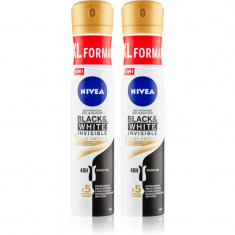 Nivea Black & White Invisible Silky Smooth spray anti-perspirant (ambalaj economic)