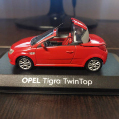 Macheta OPEL TIGRA TWIN TOP B 2004 rosu - Minichamps, scara 1/43, noua.