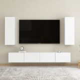 vidaXL Set dulapuri TV, 4 piese, alb, PAL