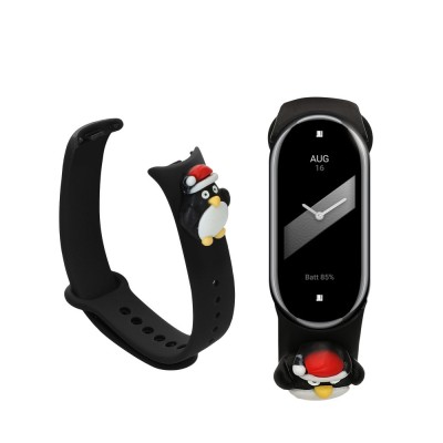 Curea Kwmobile pentru Xiaomi Mi Band 8, Negru, Silicon, KWM0000253R003C foto