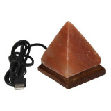 Lampa din Cristale de Sare Piramida cu USB 1buc Monte