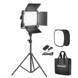 Cumpara ieftin Neewer 660, panou de lumina LED, set studio cu 1 trepied, softbox pliabil, doua culori, CRI 97+, geanta transport si acumulator DC