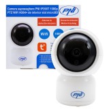 Camera supraveghere video PNI IP390T 1080P cu PTZ WiFi H264+ suporta microSD 128GB, Night Vision, aplicatia Tuya, P2P, Android,