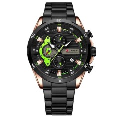 Ceas barbatesc de mana Curren Elegant Luxury Fashion Cronograf Quartz Data Analog Casual foto