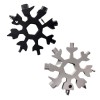 Set 2 Surubelnite Multifunctionale 18 in 1 Dactylion, Model Fulg de Nea 6cm, Negru/Gri, Breloc, Scule de Mana