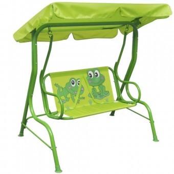 Leagan pentru copii Strend Pro Frog, 115x75x110 cm, verde, max 80Kg foto