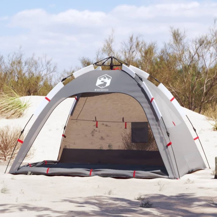 Gossi cort camping 2 persoane gri impermeabil setare rapida