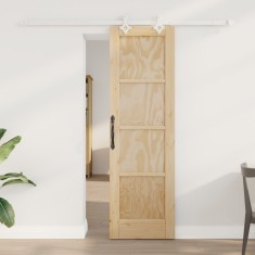 Ușa glisantă vidaXL cu set de hardware 61x198.5 cm Lemn masiv de pin, Ușă interioară vidaXL &quot;ORKDAL&quot; 61x198.5 cm Lemn masiv de pin