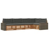 vidaXL Set de canapele de exterior 5 pcs Natural și Antracit 3383370