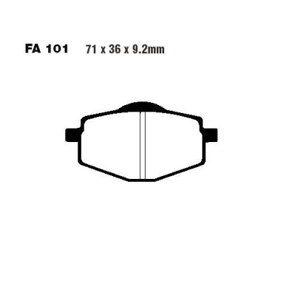 Placute de frana FA101R Sinter R EBC Cod Produs: MX_NEW 7377013MA foto