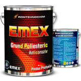 Pachet Grund Poliesteric Anticoroziv &ldquo;Emex&rdquo; - Rosu - Bid. 4 Kg + Intaritor - Bid. 0.6 Kg