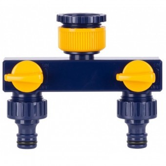 Splitter furtun Strend Pro Garden, 3/4-1&amp;rdquo;, comutator on/off, 2 cai foto