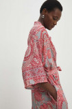 Cumpara ieftin Answear Lab kimono culoarea roz, oversize, modelator