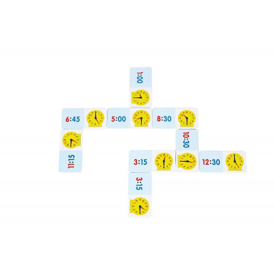 Joc pentru copii Dominoul Timpului Learning Resources, 36 piese, 2 - 4 jucatori foto