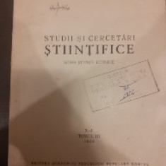 Studii si cercetari stiintifice tomul 3 1956