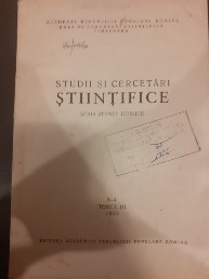 Studii si cercetari stiintifice tomul 3 1956