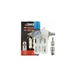 Filtru Aer Compresor 1/2&quot; Verke cu Reductor, Rezervor Ulei, Presiune Max 16 Bar, Purificare Aer, Montare Spate
