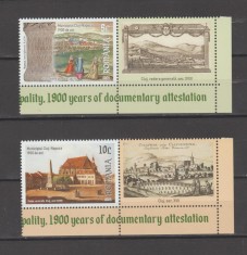 ROMANIA 2024 CLUJ-NAPOCA - 1900 Ani de atestare Serie 2 timbre cu vinieta tip 2 LP.2473 MNH**