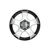 Set 4 Jante DY366 KM 16x8 6x139.7 ET25 negru polish diamond cut compatibile Ford Toyota Nissan Mitsubishi Cod: DY366