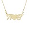 Love - Colier personalizat cu initiale si inimioara din argint placat cu aur galben 24K