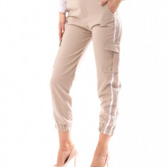 Pantaloni dama, sport, culoare bej, 53995