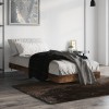 VidaXL Cadru pat fără saltea, stejar fumuriu 75x190 cm lemn prelucrat 832210