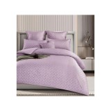 Cumpara ieftin Lenjerie de pat dublu Bumbac Finet cu Carouri 6 Piese cu Elastic, Lila - SIPRT4-07